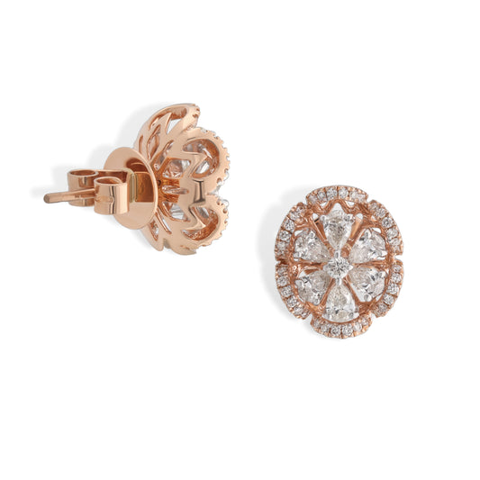 ROSE PEAR EARRING C